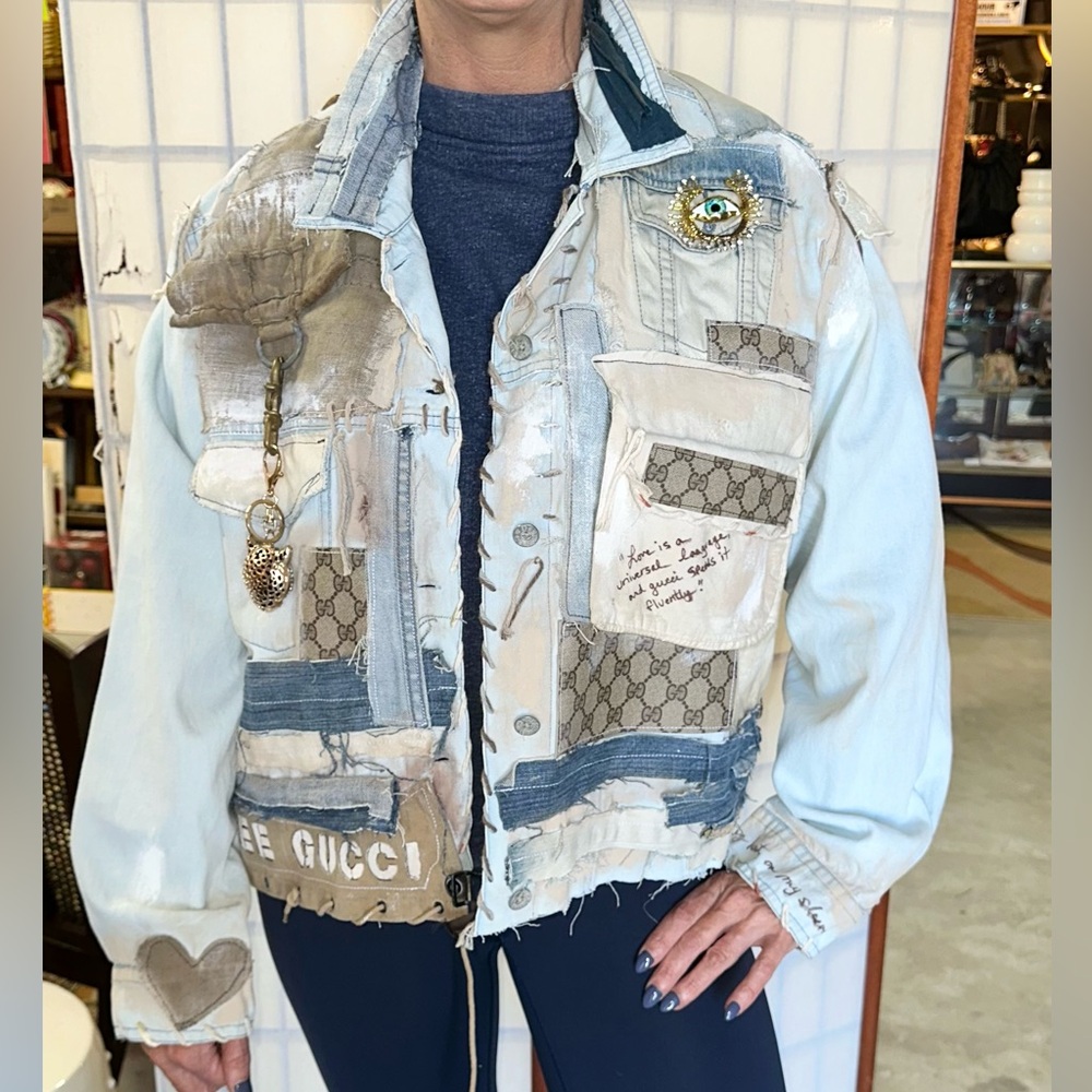 Anna Dray (upcycle NYC designer) I SEE Gucci One Of A Kind Jacket.  Sz Med/LG.